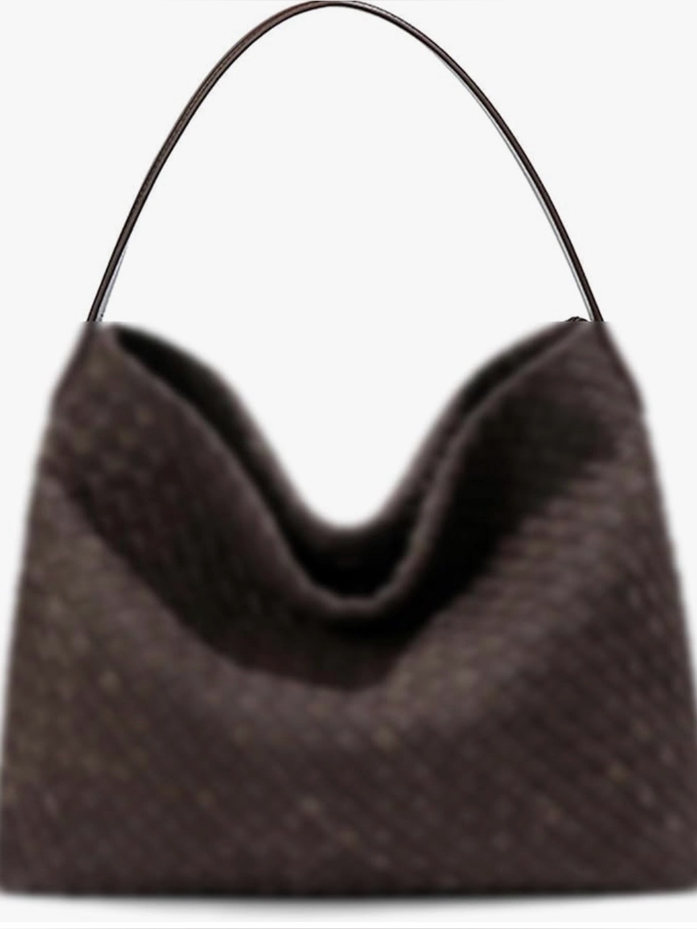 Amazon Woven Hobo Shoulder Bag - Dark Brown